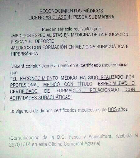Certificado médico Pesca Submarina, CENTRO CLÍNICO BETANZOS 60